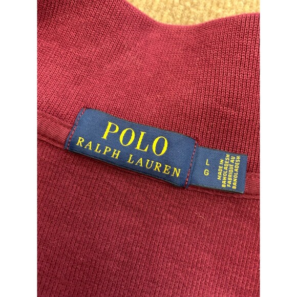 Polo Ralph Lauren Sweater Mens L Long Sleeve 1/4-Zip Cotton Preppy Pullover - Picture 4 of 8